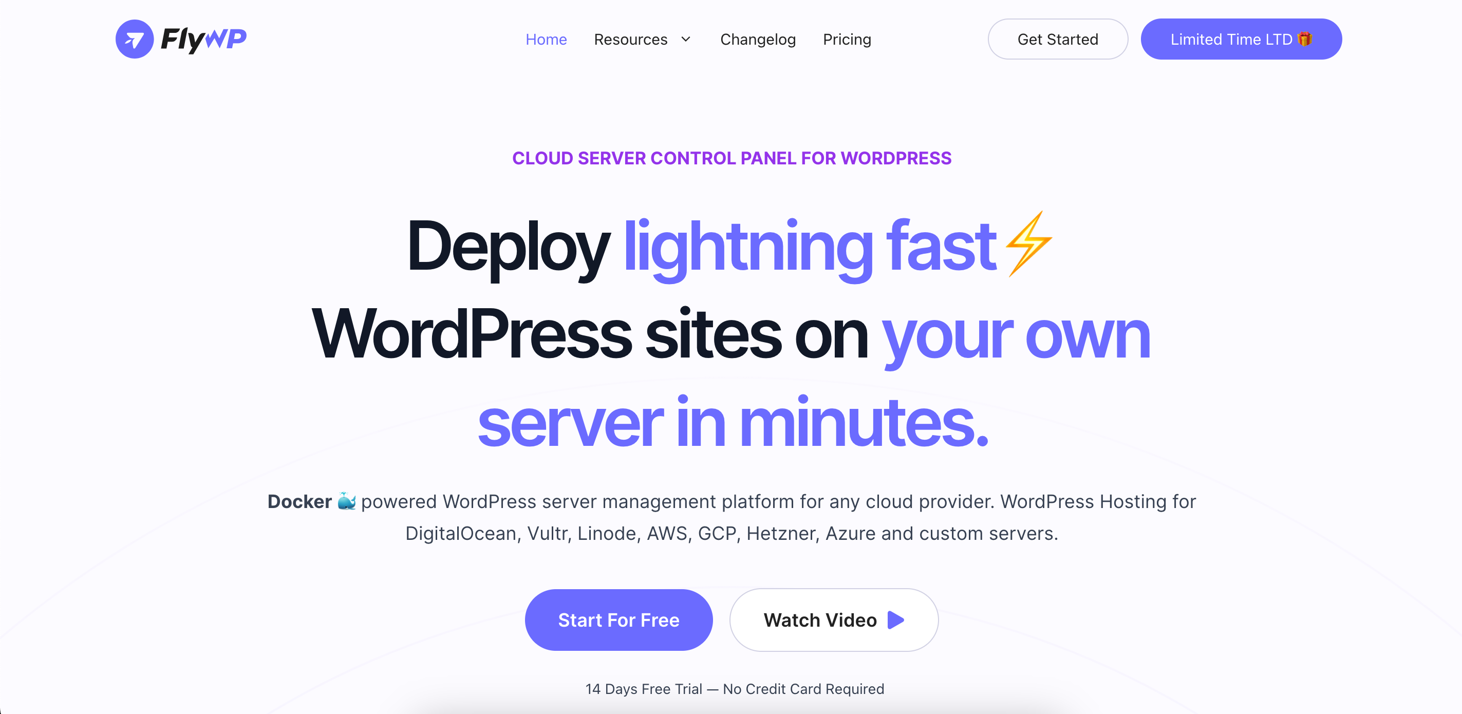 Server management solution for WordPress